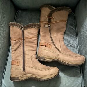 Blondo Aqua Protect leather winter zip up  boots. Size 6.5 Taupe